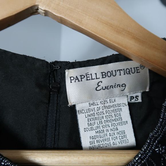 Vtge Papell Boutique Silk Beaded Embroidered Top - Picture 6 of 6